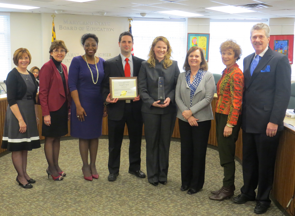 Margaret (Maggie) Hawk, 2014-15 Milken National Educator Recognition by State Board on March 24, 2015