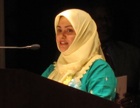 Ambareen Jafri accepts the 2012 Maryland Parent Involvement Matters Award. 