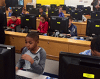 Students at Anne Arundel County's Marley Elementary try out the PARCC tutorial.