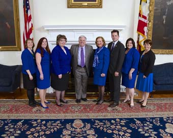 Principals with Governor Larry J. Hogan, Jr., March 9 2015