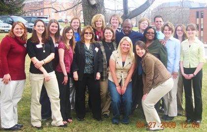 2009 Maryland Teachers of the Year from Caroline, Carroll, Cecil, Dorchester, Garrett, Harford, Somerset, and Talbot Counties interact with Frostburg University students at a Western Maryland Retreat.