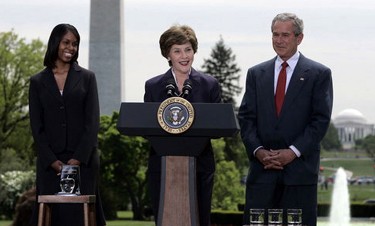 Kimberly Oliver, 2006 National Teachers of the Year, President and Mrs. Bush
