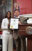 Kimberly Oliver and Governor Robert L. Ehrlich, Jr. on May 1, 2006